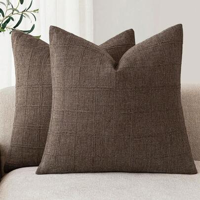 1pc Chessboard Color Solid Color Pillowcase, Without Pillow Core, Soft And Comfortable For All Seasons, Suitable For Indoor Bedroom Sofa Balcony, Not Easy To Deform, Be Machine Washed