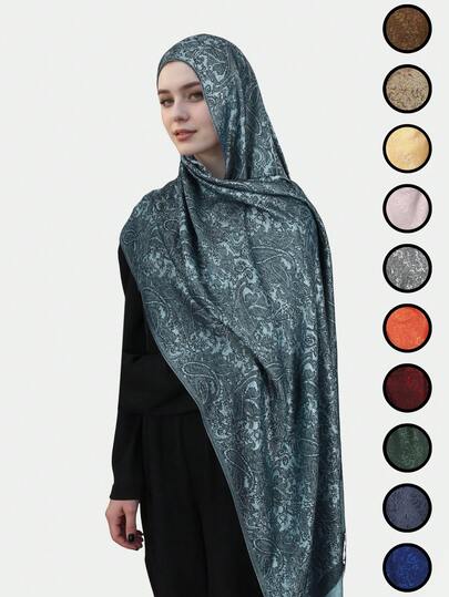 1 Stück Boho-Stil Modische Paisley-Jacquard Damen Pashmina Schal in verschiedenen Farben, Vintage Fransen Schal/Hijab, ideal für tägliche Reisen, Büro, Hochzeitsgeschenk, Frühling Sommer Herbst
