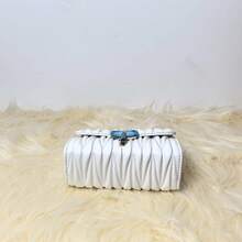 Bolso bandolera mini blanco para mujer, nuevo bolso de hombro versátil con cadena, estuche para lápiz labial