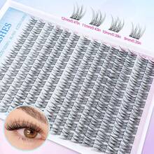 Best-Seller DIY Easy Self-Application Fish-Tail Lash Extensions |   Sectioned Individual Clusters, Soft Thin Band, Large Capacity