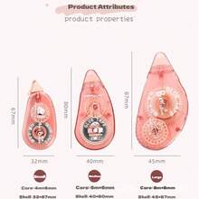 4个/套双面胶带卷轴，大号（宽0.8厘米*长5米），2025新款点状双面胶带，强力粘性胶带卷轴，适用于剪贴簿、家庭、学校、办公室、学生、手工爱好者 - 彩色 - 查看 11
