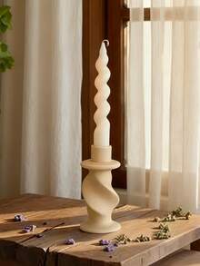 Set de 1 piesă de sfeșnice ceramice cu formă unică, sfeșnice artistice minimaliste în stil boem, potrivite pentru decorarea casei, frumoase piese centrale pentru birou, pot îmbunătăți atmosfera confortabilă a camerei de zi, dormitorului și sufrageriei, foarte potrivite pentru nunți, petreceri, decorațiuni pentru casă nouă și cadouri ideale pentru iubitorii de stil nordic.