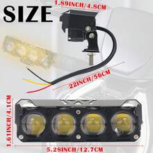 1pc, LED Motorcycle Pod Light, Small Size, Energy-Efficient Lamp Beads, Efficient Spotlight When No One Is Occupied, Suitable For Motorcycles, Trucks, ATVs, SUVs, UTVs, Four-Wheel Drive Boats And Tractors, Hard-Wired 12-24V, No Battery - Motorcycle Lights - 4 LEDs - View 4