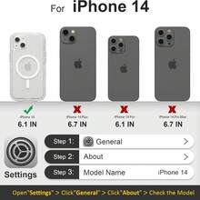 适用于 iPhone 16/15/14/13/12/11 系列透明手机壳，兼容 MagSafe，三层磁性充电壳，iPhone 16 Pro Max 重型防震防摔手机壳，适用于圣诞节、生日、新年礼物、冬季、送给家人、朋友、生日、女朋友、男朋友的礼物，送给家人、朋友、孩子、生日、春季、节日、男朋友、女朋友、情人节 - 無色 - 查看 20