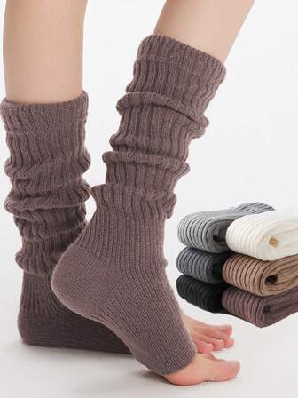 1 双秋冬露趾保暖裤，多层舒适针织保暖裤