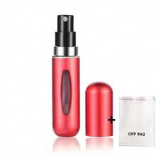 Perfume Refill Bottle Portable Mini Refillable Spray Can, Empty Cosmetic Container Travel 0.17oz + 1 OPP Bag, Mini Refillable Perfume Bottle, Bottom Filled Travel Perfume Spray Bottle, Vintage Perfume Spray Bottle, Glass Perfume Bottle, Portable Fragrance Container, Portable Scent, Fashion Perfume Bottle, Compact Sprayer, High Quality Sprayer, Leakproof Spray Head, Perfume Dispenser, Frequent Traveler, Perfume Lovers - Red - View 2