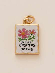 1 Piece Of Cute Printed Cat, Flower, Snail, Piglet, Horse, Pigeon, Moon, Cake Pattern Pendant, Electroplated With 18K Gold, Suitable For DIY Jewelry Accessories, Necklaces, Bracelets, Earrings, Keychains, Bag Chain Accessories, Women's Jewelry Accessories, Gold-Plated Pendant, Trinkets