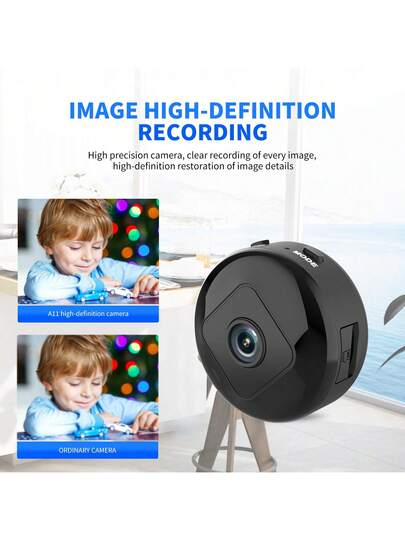 1pc Wireless Indoor Intelligent Mini Camera, 1080P Full HD, Support Wi Fi, Application Control, Voice Intercom, Motion Detection, USB Charging, Rechargeable Lithium Battery, Portable Installation, To Protect Family Safety. view 6
