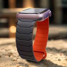 Correa magnética totalmente compatible con la banda del de 44 mm, 45 mm, 40 mm, 41 mm, 42 mm, 38 mm, 45 mm. Banda de reloj de silicona compatible con iWatch Series 10, 9, 8, 7, 6, 5, 4, 3, SE, Ultra 2, pulseras