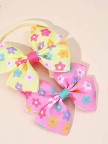 2 Stücke Capybara Muster Stirnbänder für Baby, Blumen Muster Baby Stirnbänder, süßes Capybara Muster Haarschleife Haarband für Kleinkind Säugling Neugeborene, elastische Nylon Haarband Herbst Winter Haarschmuck Kinder Baby Accessoires