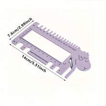 1 Stück Cartoon Lineal, süßes Schaf Design, Garn Maßband, Strick Messlineal, mit Schneideklinge, Strick Werkzeug (Rosa und Lila)