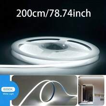 LQHZMYY 1 Set USB Powered COB LED Light Strip, 5V, Touch Control Dimmable, 3 Color Temperatures 3000K/4000K/6000K, Self-Adhesive Backing, Suitable For Birthday, Space Theme, Bedroom, TV Backlight, Vanity, Cabinet, Home Decor, Christmas, Halloween And Other Festivals - 彩色 - 查看 24