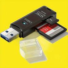 High Speed 2-In-1 Multi Card Card Reader USB 3.0 Mini SD TF Card Storage Flash Drive Adapter - trắng - Xem 2