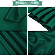 10pcs Dark Green Satin Chair Bow Sashes Wedding Chair Ribbon Bow Silk Chair Knot Ties For Reception Restaurant Event Banquet Party Hotel Decorations