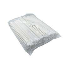 A Pack Of 100 Independent Paper Packaging Pure White Straws, With A Diameter Of 6mm/0.24in And A Length Of 197mm/7.76in, Convenient To Carry Out As Disposable Paper Straws. Thickened, Odorless, And Resistant To Soaking, It Is Suitable For Use In Restaurants, Family Gatherings, Wedding Parties, Campus Events, Business Receptions, And Party Events