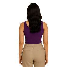 Women's Slim Visco Lycra Tank Top From S To XL Basic And Casual Spring And Summer Fashion 3020.C2 - Màu tím - Xem 8
