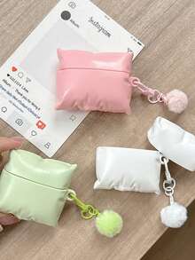 Cute Cartoon Silicone Pillow Earphone Case Protector Compatible With Apple Earphone Case 1/2/3/4/Pro/Pro2(Nd)/Pro(3rd) - White - View 5