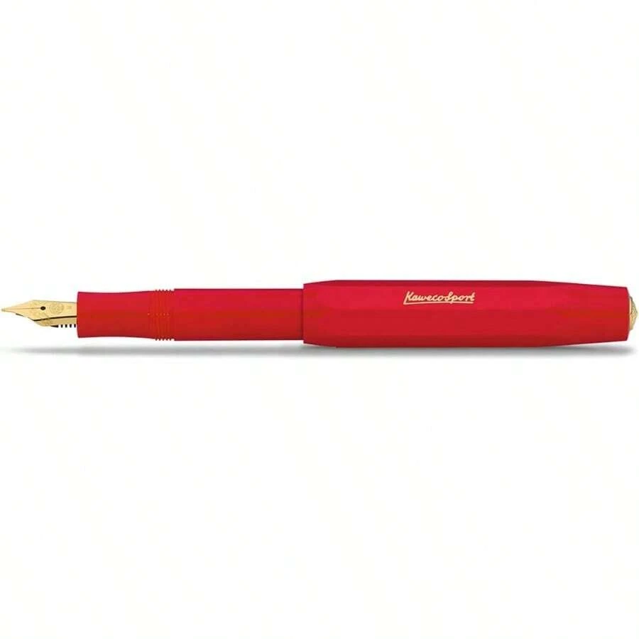 KAWECO 10001149 Caveco Fountain Pen BB Extra Broad Point Classic Sports Red