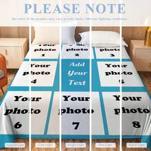 1 Peça Cobertor Personalizado com Foto, Cobertor Personalizado Feito de Tecido Macio e Felpudo, Colorido e Aconchegante - Adequado para Casa, Escritório e Acampamento, Uso Versátil - Presente Único e Fresco, Adequado para Ocasiões Especiais e Uso Diário, Presente Aconchegante para Amigos, Família e Entes Queridos