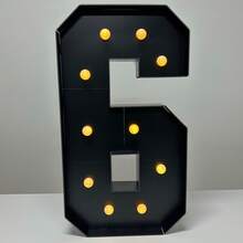 Señal luminosa de números del 0 al 9 de 3 pies de altura, números de mosaico negro con luces para decoraciones de cumpleaños, kit de números de cartón precutado de 3 pies de espuma DIY para decoración de graduación, aniversario y boda