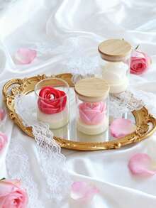 1 Wax Cup Scented Candle, Glass Jar Soy Wax Smokeless Scented Candle, Room Decoration, Birthday Gift Graduation, Wearing Dust Cover, Can Burn For 4-8 Hours Or More, Burning Smokeless, Creative Decoration Scented Candle, Room Decoration, Dining Table Decoration, Home Decoration, Suitable For Parties, Birthdays, Weddings And Dinners, Valentine's Day Gifts, Anniversary Gifts