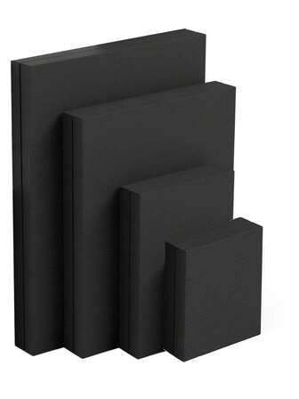 黑色画布 1 件，空白画布，适用于丙烯画、油画和水粉画，多种尺寸 15x15、15x20、20x20、20x25、20x30、25x30、30x40 厘米，适合艺术家和初学者