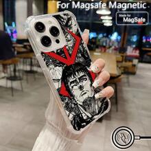 Nueva funda magnética Magsafe de anime  Guts para  16 15 14 13 12 11 8 7 Plus Mini Pro Max X XR, cubierta transparente anti-caída, compatible con funda de  17, funda de  17 Pro, funda de  17 Pro Max - TSJCX-284TSCX55132A9 - Ver 12