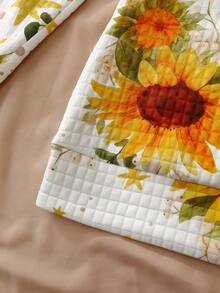 Women's Floral Print Drawstring Hoodie, Casual Wear For Autumn/Winter