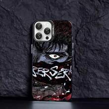 Funda de teléfono de anime caliente  Guts compatible con  16 15 14 13 12 11 Pro Max X XR XSMAX 8 7 Plus, funda trasera mate a prueba de golpes y anti-caída, compatible con funda de  17, funda de  17 Pro, funda de  17 Pro Max - z8 - Ver 6