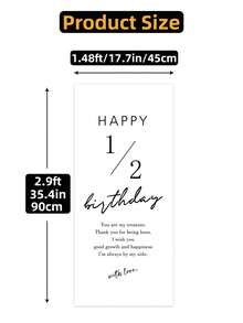 1 件，简约优雅的涤纶生日派对背景壁挂布，生日礼物，生日派对装饰，摄影道具装饰，蛋糕桌派对横幅，摄影装饰背景，舞台装饰道具，工作室装饰，多用途，100 天装饰挂布，派对场景挂饰背景道具，男士庆祝活动的完美选择 - 白色 - 查看 11