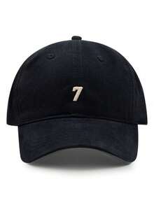 Șapcă de baseball minimalistă pentru femei, 1 buc., cu design rafinat brodat cu numărul 7, material moale și respirabil, curea reglabilă pentru o potrivire perfectă, accesoriu elegant pentru cap, ieșiri casual zilnice, sporturi în aer liber, modă stradală - Indispensabil pentru modă - Femei în avangardă