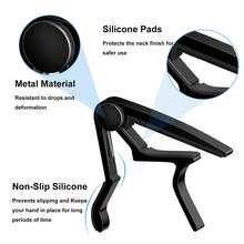 Capo, Guitar Capo For Acoustic And Electric Guitars With 5 Picks( Black) - JTPJ-003 - 查看 4