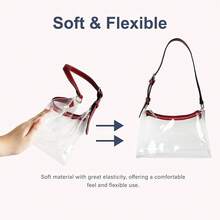 Clear Bag For Stadium Events – Clear Purses For Women Stadium Crossbody – Transparent Bag For Concerts, Sports, And Game Day - A-đỏ - Xem 4