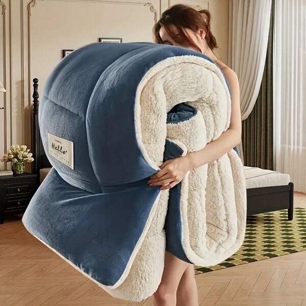 Ultra Soft Plush Luxury Quilted Bedspread - Heavyweight Warmth, Machine Washable, Breathable Polyester Filling - 100% Polyester Cover, 180-200 Gsm Fabric Weight, Ideal Christmas Gift