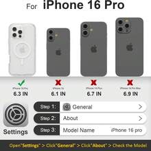 适用于 iPhone 16/15/14/13/12/11 系列透明手机壳，兼容 MagSafe，三层磁性充电壳，iPhone 16 Pro Max 重型防震防摔手机壳，适用于圣诞节、生日、新年礼物、冬季、送给家人、朋友、生日、女朋友、男朋友的礼物，送给家人、朋友、孩子、生日、春季、节日、男朋友、女朋友、情人节 - 無色 - 查看 24