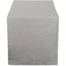 DII Chambray Kitchen Tabletop Collection Gray 14x72 Table Runner - Grey - View 1