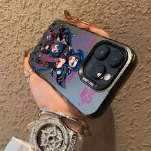 Funda de teléfono para niña de anime adecuada para 16, 15, 14, 13, 12, 11, Pro, X, XR, XS, 8 y Plus, con acabado mate resistente a los golpes.17  17promax - Negro - Ver 3