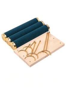 1 Piece Set Of White/Black/Beige/Pink/Green Solid Wood Velvet Gold Jewelry Rack Bracelet Display Rack Bracelet Display Rack Jewelry Display Rack