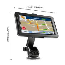 GPS Navigator For Car, 7 Inch Touch Screen 16GB GPS Navigation System With Built-In Dash Cam, Voice Turn-By-Turn Guidance, Speed And Red Light Warning, Custom Truck Routing, For Car Truck RV - 16GB With Dash Cam (7-inch) - View 10