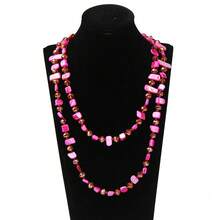 Bohemian Colorful Shell Glass Multi-Layer Necklace, Long Sweater Chain For Women, Popular Cross-Border Creative European & American Style - Green Coffee Mixed Color - View 9