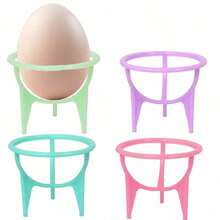 Multifunctional Plastic Egg Holder, Plastic Rack, 3-Leg Drying Rack, Desktop Egg Display Stand, Egg Tray Storage Rack - Multicolor - View 6