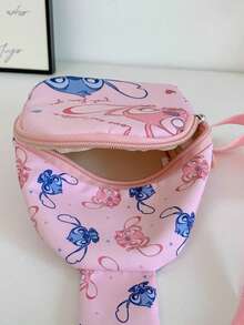 Disney 1个迷你腰包，时尚儿童小包，可爱零钱包，卡通史迪奇收纳包，迷你胸包，多功能收纳包，派对礼品零钱包，户外运动包 - 胸包 - 查看 10