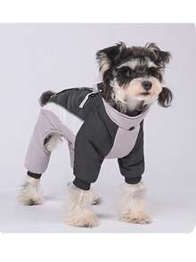 Full Body Dog Coat - Warm Fleece Jacket For Small Dogs, Turtleneck Winter Coats With Harness, Reflective Dog Snowsuit Windproof Puffer Jackets With Legs - Multicolor - View 10