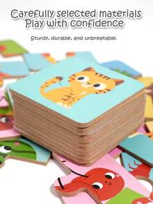 Children's Early Childhood Educational Shadow Matching Puzzle Toys. Shadow Matching Toys. Animal Board Game. Parent-Child Interactive Card Game. Toy Thinking And Concentration Training Games - Multicolor - View 9