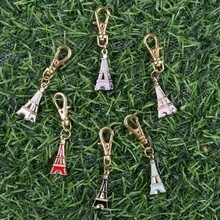 6pcs Exquisite Mini Eiffel Tower Keychain Set, Minimalist & Fashionable Design - Practical Keychains, Creative Bag Charms, 3D Hollow DIY Jewelry Accessories, Ideal Gifts For Couples, Family, Friends Christmas Gifts For Mother, Father, Graduation, And Teacher - Multicolor - View 8