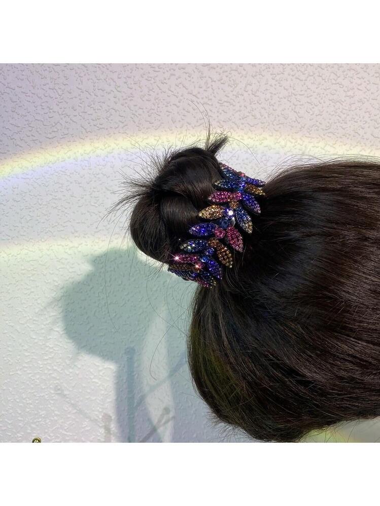 Flayem Cerchietto per capelli con strass arcobaleno, cerchietto per capelli da matrimonio, con cristalli, per feste, vacanze, uso quotidiano, accessori per capelli per donne e ragazze (bianco