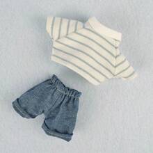 迷你娃娃衣服 6 英寸 9 种款式可供选择逼真的婴儿重生娃娃服装，适合 6 英寸娃娃