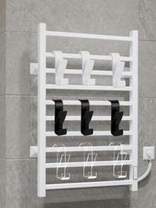 1/2/3 Pieces Of Convenient S-Shaped Hooks, Anti-Slip And Heat-Resistant Cooling Multi-Functional Clothes Hangers, No Need To Drill For Installation Of Bath Towel / Clothing / Sock Storage Accessories, Bathroom Towel Hook - Easy-To-Install Cooling Track Clamp, Used For Heating Towels