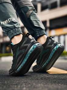 Nuevas zapatillas deportivas para hombre.Zapatos para correr al aire libre para hombres.Zapatos de malla transpirable para hombre., Estilo Moderno, Malla Transpirable, Cojín de Aire para Absorción de Impactos, Antideslizantes y Duraderos - Azul - Ver 5