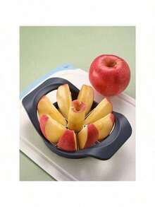 1pc Stainless Steel Fruit Slicer & Corer - One Push Apple Cutter For Pineapple, Pear, Kiwi | Easy Clean & Efficient - Grey - View 3